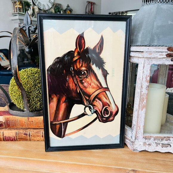 Vintage Other - VTG Framed horse picture